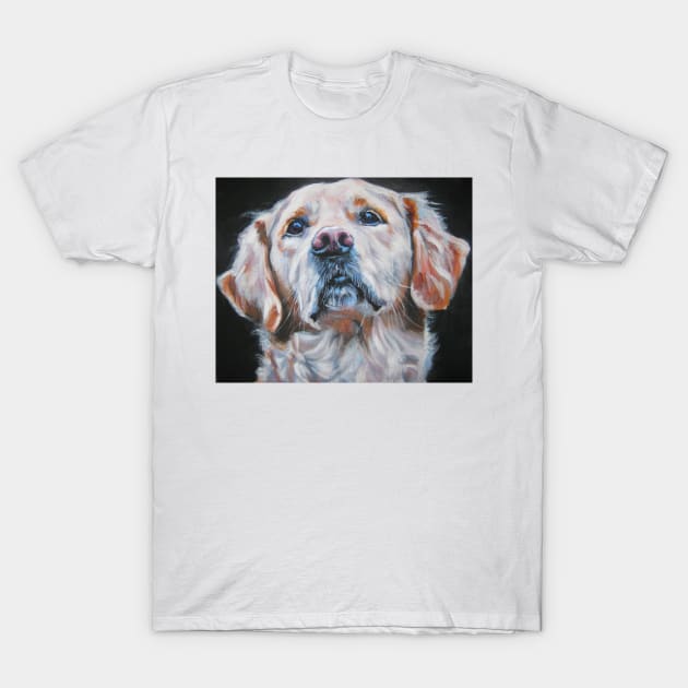 Golden Retriever Fine Art Painting T-Shirt by LASHEPARD